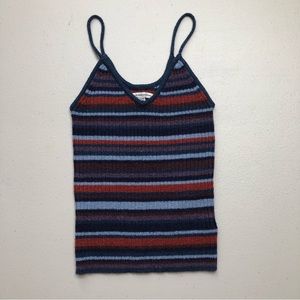 American Eagle Outfitters Knit Spaghetti Strap Tank Striped Women’s XS